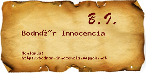 Bodnár Innocencia névjegykártya